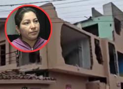 Mujer destruyó su vivienda tras orden de desalojo por pedido de su exsuegro.