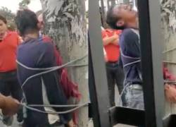 Sospechoso fue amarrado y azotado en Guayaquil: El acusado pedía clemencia.