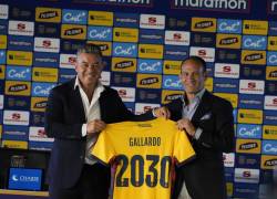 Marcelo Gallardo junto a Francisco Egas.