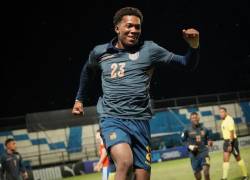 Johan Martínez celebrando el gol marcado a Chile por la última jornada de fase de grupos del Sudamericano Sub 17.