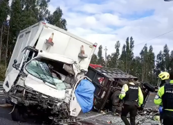 Accidente de tránsito en Cajas, vía Panamericana Norte.