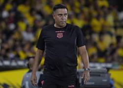 César Farías, entrenador de Barcelona SC, presente en el duelo frente a Cruzeiro por la Copa Libertadores.