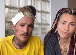 Gaston Firpo junto a su pareja Jazmín Repetto.