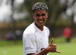 Juan Rodríguez jugando en la Sub 19 de Liga de Quito.