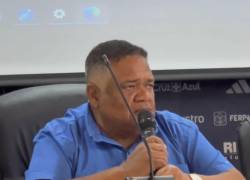 Jorge Guzmán durante la rueda de prensa ofrecida este martes en el estadio George Capwell.