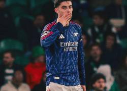 Kai Havertz celebró el gol anotado al Sporting Lisboa en el partido de ida de cuartos de final de Champions League 2026.