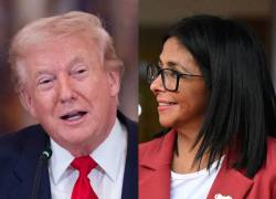 Donald Trump y Delcy Rodríguez mantienen una buena relación diplomática.