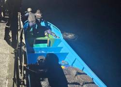 La embarcación que transportaba 1,5 toneladas de droga.