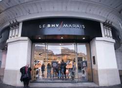 Centro comercial BHV Marais en París, Francia.