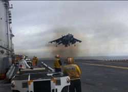 Imágenes del USS Iwo Jima, el buque desplegado rumbo al Caribe Sur.