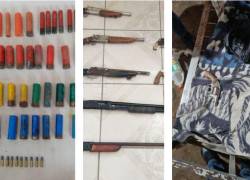 Armas, droga y municiones decomisadas durante estado de excepción en Ecuador