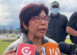 Captura de video de entrevista que le realizaron a Elizabeth Otavalo, madre de María Belén Bernal, a las afueras del aeropuerto Internacional Mariscal Sucre de Quito.