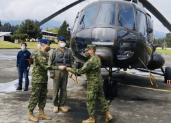 Entre los equipos que serán canjeados con EE.UU. como chatarra están seis helicópteros Mi-171, de fabricación rusa, de la Brigada de Aviación del Ejército, que no vuelan desde 2021.