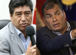 El exalcalde de Quito, Jorge Yunda, y el expresidente Rafael Correa.
