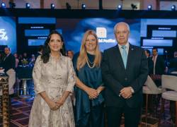 Virna Rossi, vicepresidente ejecutiva Banco del Pacífico) Adriana Guerrero, vicepresidente ejecutiva jurídica Banco del Pacífico, e Iván Andrade, presidente Banco del Pacífico.