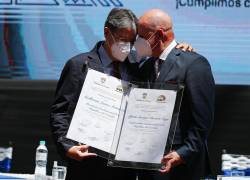 Guillermo Lasso y Alfredo Borrero, presidente y vicepresidente electo respectivamente.