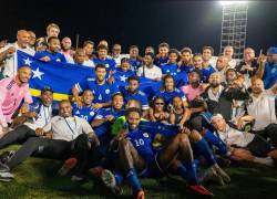 Jugadores de la Curazao celebrando la clasificación al Mundial 2026.