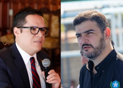 José Julio Neira, actual secretario general de Integridad Pública y director del Sercop; Aquiles Alvarez, alcalde de Guayaquil.