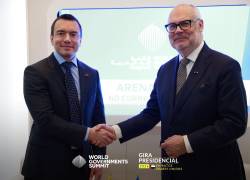 Noboa mantuvo una reunión con el presidente de Estonia, Alar Karis.