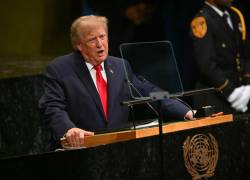 El presidente de Estados Unidos, Donald Trump, en su intervención ante la 81.ª Asamblea General de las Naciones Unidas, este 22 de septiembre de 2026