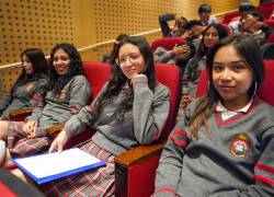 Estudiantes de una institución ecuatoriana.