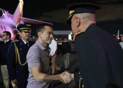 Presidente del Ecuador, Daniel Noboa, llegando a Estados Unidos el 18 de septiembre.