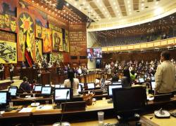 Fotografía del Pleno de la Asamblea en la sesión 915, para tratar sobre el informe no vinculante a la Proforma del Presupuesto General del Estado para el periodo Fiscal 2024, en el Palacio Legislativo.