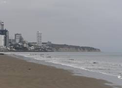 Footgrafía de una playa en la ciudad de Manta, en la provincia de Manabí, tomada el pasado 30 de julio.