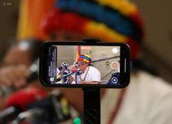 Fotografía de archivo del presidente de la CONAIE, Marlon Vargas.