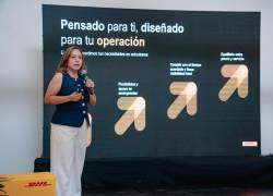 Edith Villavicencio, gerente general de DHL Express Ecuador, explicó los componentes del nuevo servicio.