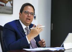 Xavier Vera, ministro de Energía y Minas, habla en entrevista con Efe el 13 de septiembre de 2022, en Quito (Ecuador).
