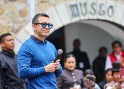Fotografía de Daniel Noboa tomada el 1 de octubre de este año, durante su visita al Festival de Artesanías de América 2025, en Cuenca.