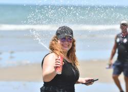 Una turista disfrutando el feriado de Carnaval. API / Ariel OCHOA