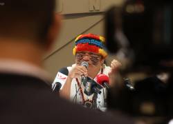 Fotografía de Marlon Vargas, presidente de la CONAIE.