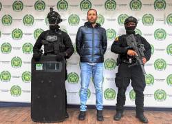 Fotografía cedida por la Policía Nacional de Colombia del italiano Giuseppe Palermo, alias Peppe luego de su captura este viernes, Bogotá.