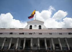 Vista parcial de la fachada del palacio presidencial de Carondelet en Quito el 8 de abril de 2025.