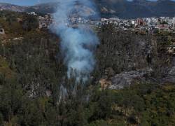 Incendio Forestal de la Vicentina, en la ciudad de Quito.