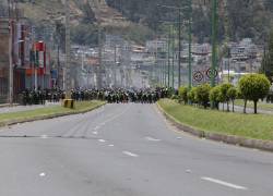 Protestas en Otavalo, provincia de Imbabura.