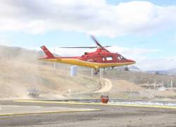 Hace unos días se realizó un simulacro en el nuevo helipuerto El Inga.