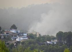 Vista general de Tales (Castellón), uno de los municipios afectados por el incendio declarado el pasado sábado en la Vall d'Uixó (Castellón), que ha arrasado ya 7.200 hectáreas.