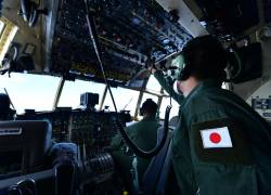 Fotografía de un avión de transporte de la Fuerza Aérea de Autodefensa de Japón.