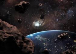 Asteroides orbitando cerca de la Tierra.