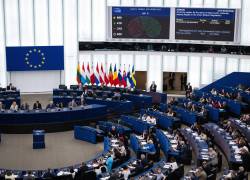 Miembros del Parlamento Europeo, en el voto de las nuevas normas migratorias.