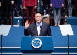 El presidente Yoon Suk Yeol juramentó como nuevo presidente de Corea del Sur en Seúl, el 10 de mayo de 2022.