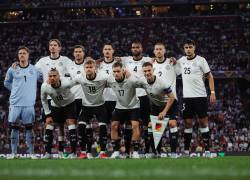 Jugadores de la Selección alemana durante un partido de fútbol.