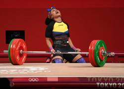Reacción de Neisi Dajomes tras completar su participación en los Juegos Olímipos de Tokio 2020.