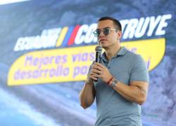 Daniel Noboa en un evento en Cuenca