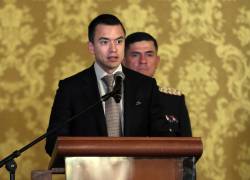 El presidente de Ecuador, Daniel Noboa, habla durante el acto de nombramiento de su Gabinete, el 23 de noviembre, en Quito (Ecuador).