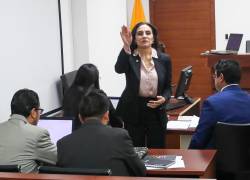 La vicepresidenta de Ecuador, Verónica Abad asiste al Complejo Judicial este miércoles, en Quito.