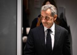 El expresidente francés Nicolas Sarkozy tras conocerse el veredicto en su juicio por financiación ilegal de campaña.